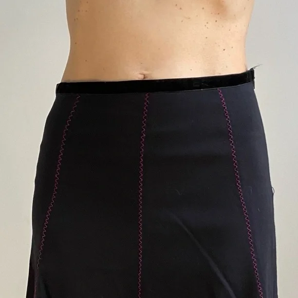 Vintage Persamen NY Black A-Line Flare Skirt Size 4 - Picture 3 of 7